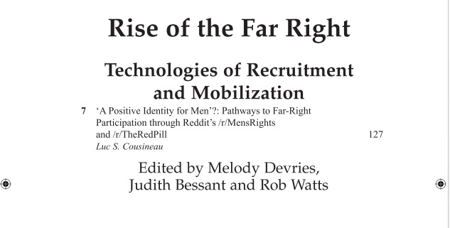 ‘A Positive Identity for Men’?: Pathways to Far-Right Participation through Reddit’s /r/MensRights and /r/TheRedPill