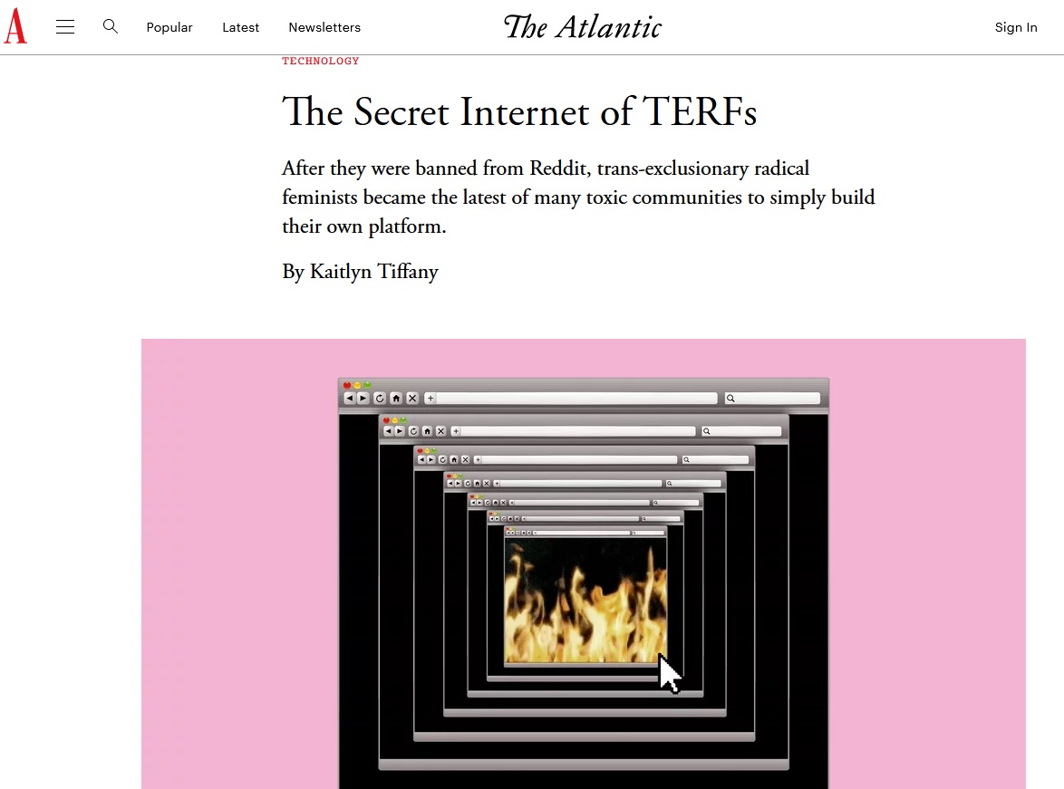 Screenshot of article from The Atlantic